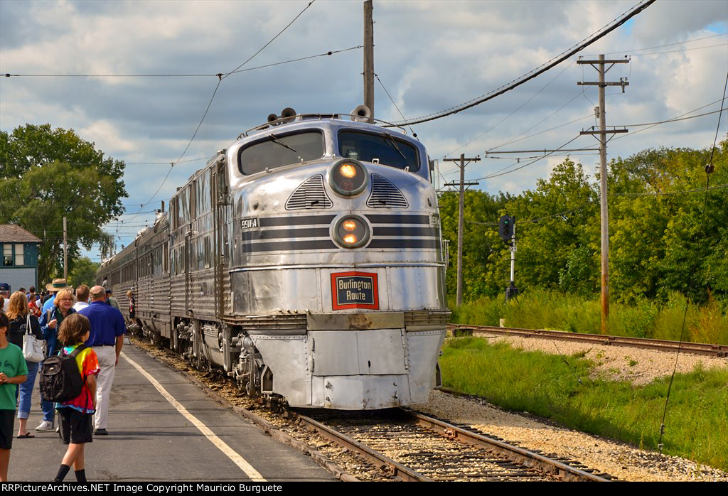 CBQ E5A Locomotive Nebraska Zephyr